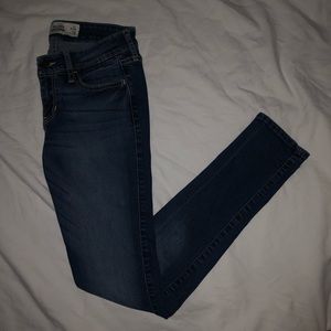 Dark wash skinny jeans